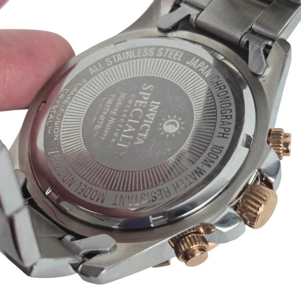 Invicta Specialty Men's Watch 23667 Chronograph Rose Gold & Stainless Band VIDEO